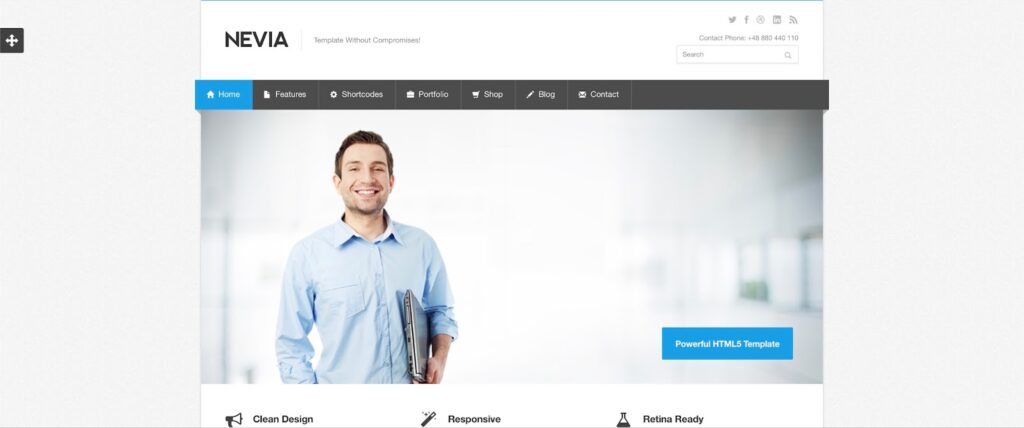 One of the Drupal themes for a responsive modern website