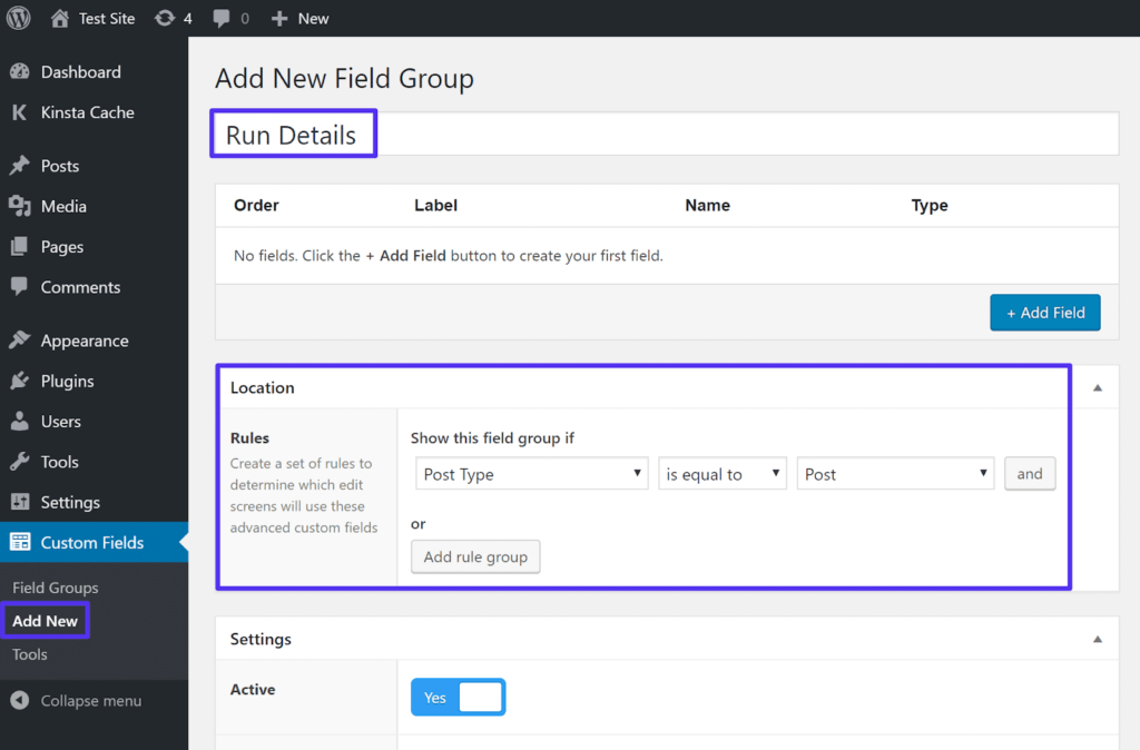 working with WP Advanced Custom Fields