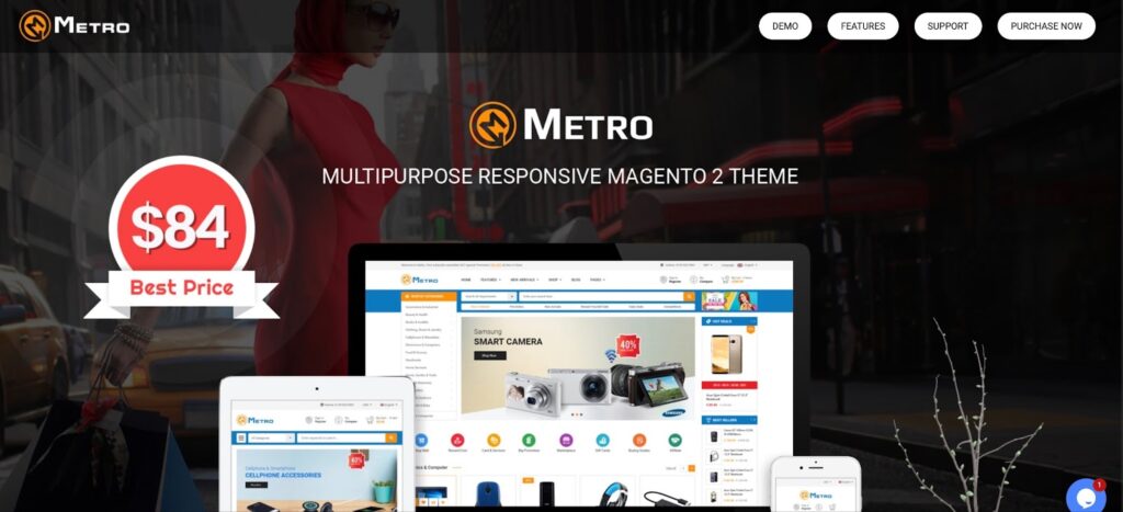 Metro theme home page